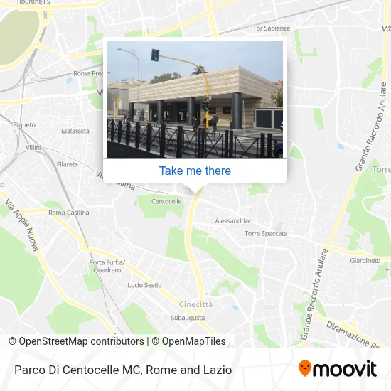 Parco Di Centocelle MC map