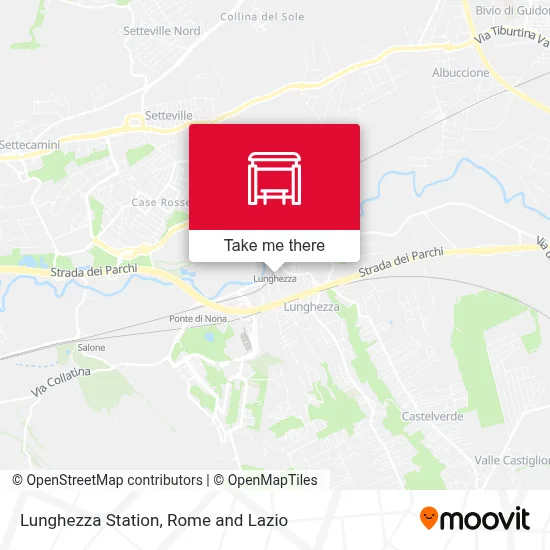 Lunghezza Station map