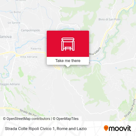 Strada Colle Ripoli Civico 1 map