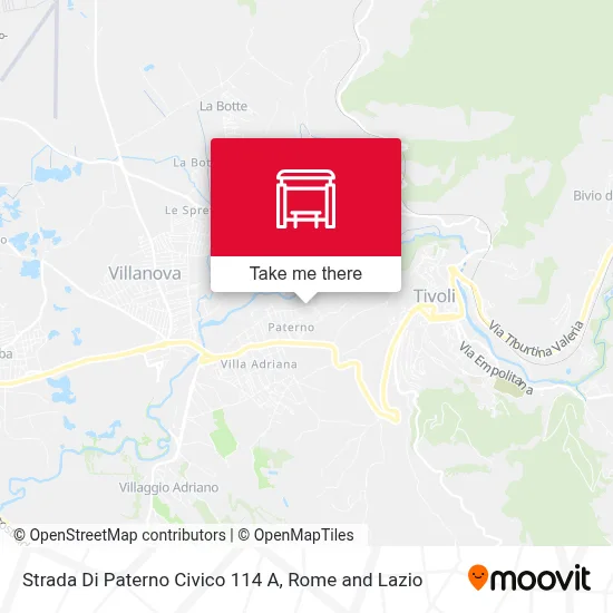Strada Di Paterno Civico 114 A map