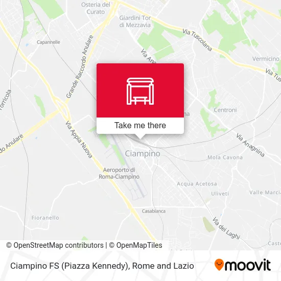 Ciampino Railway Station (Kennedy Square) map