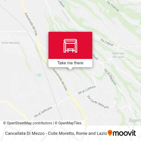 Cancellata Di Mezzo - Colle Moretto map
