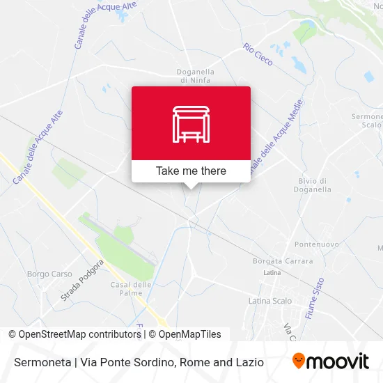 Sermoneta | Via Ponte Sordino map