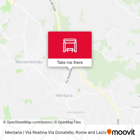 Mentana | Via Reatina Via Donatello map
