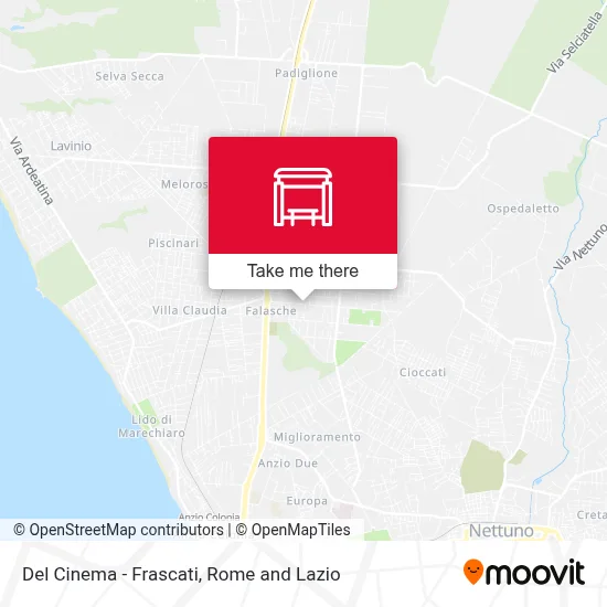 Del Cinema - Frascati map