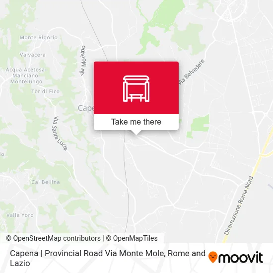 Capena | Provincial Road Via Monte Mole map