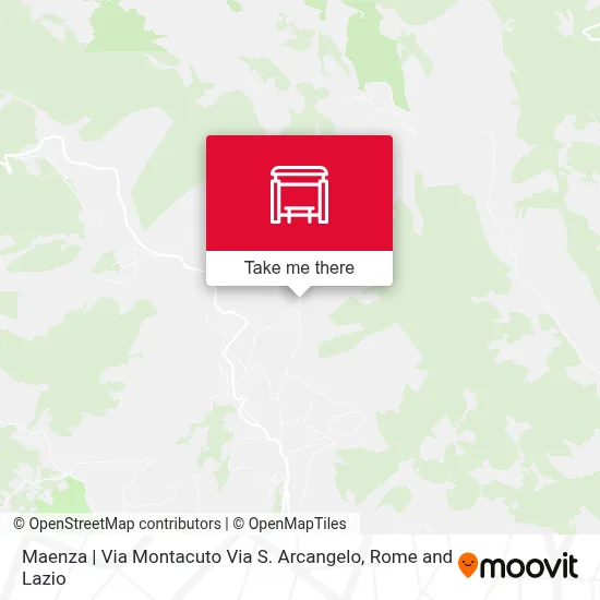 Maenza | Via Montacuto Via S. Arcangelo map