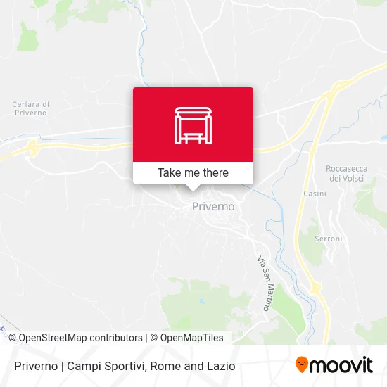 Priverno | Campi Sportivi map