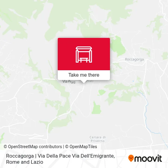 Roccagorga | Via Della Pace Via Dell'Emigrante map