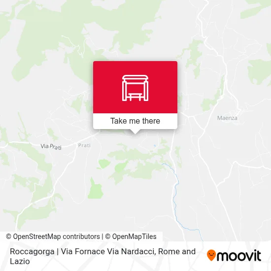 Roccagorga | Via Fornace Via Nardacci map