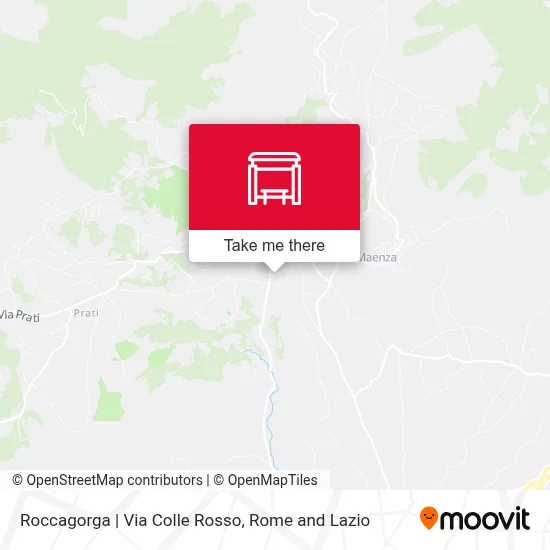 Roccagorga | Via Colle Rosso map