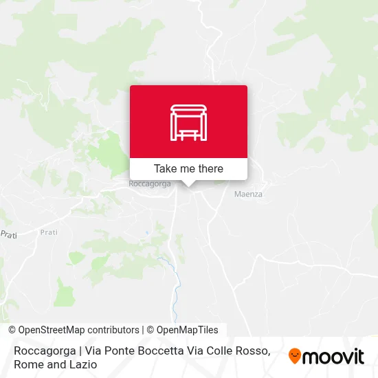 Roccagorga | Via Ponte Boccetta Via Colle Rosso map