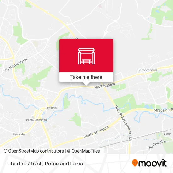 Tiburtina/Tivoli map