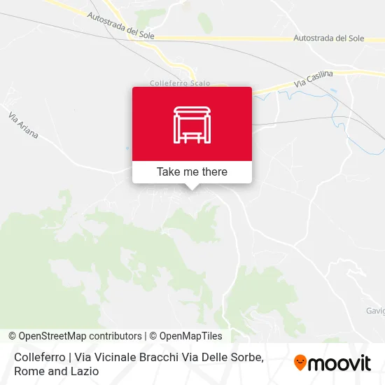 Colleferro | 68 Vicinale Bracchi Road map