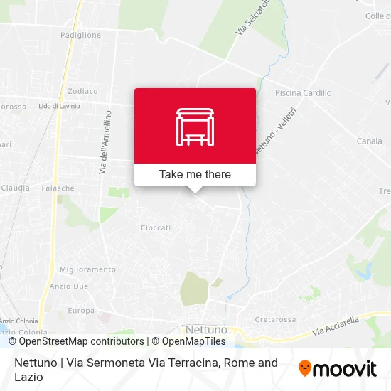 Nettuno | Via Sermoneta Via Terracina map
