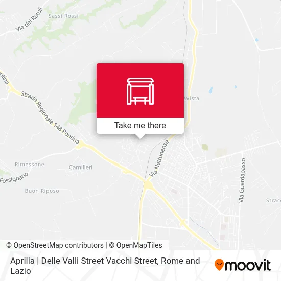 Aprilia | Delle Valli Street Vacchi Street map