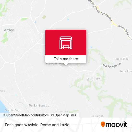 Fossignano/Avisio map