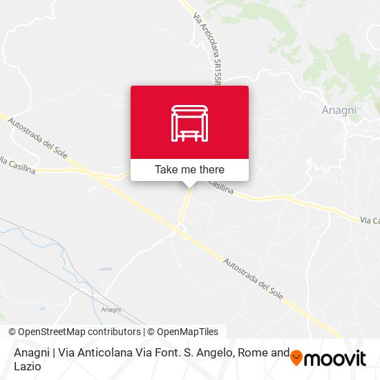 Anagni | Via Anticolana Via Font. S. Angelo map