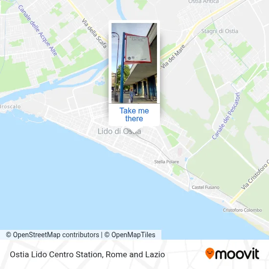 Ostia Lido Centro Station map