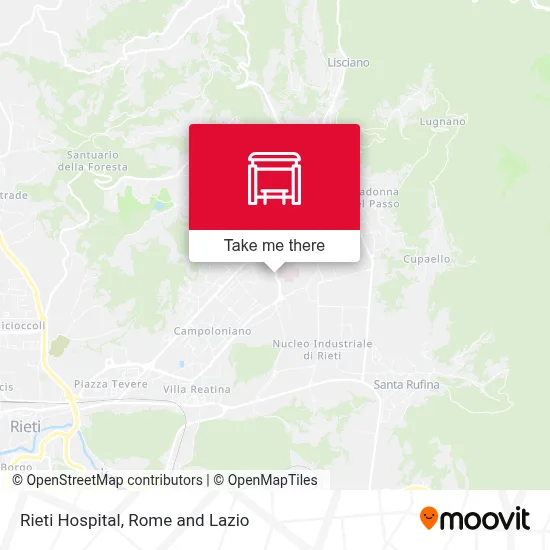 Rieti Hospital map