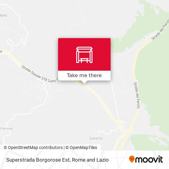 Superstrada Borgorose Est map