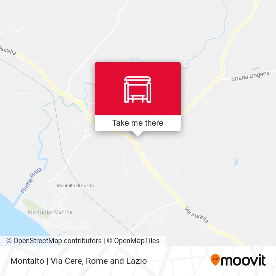 Montalto via Cere map