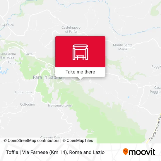 Toffia | Farnese Street (Km 14) map