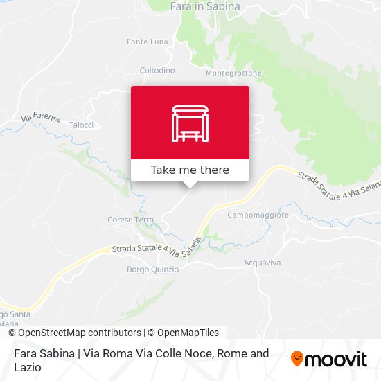 Fara Sabina | Via Roma Via Colle Noce map