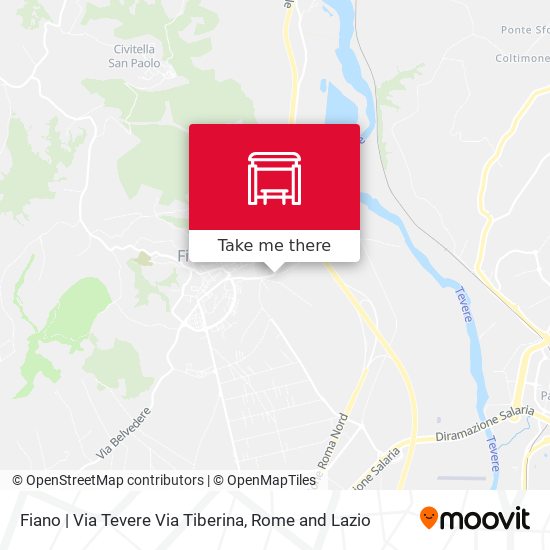 Fiano | Via Tevere Via Tiberina map