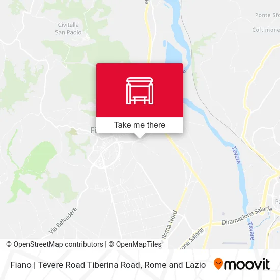 Fiano | Tevere Road Tiberina Road map