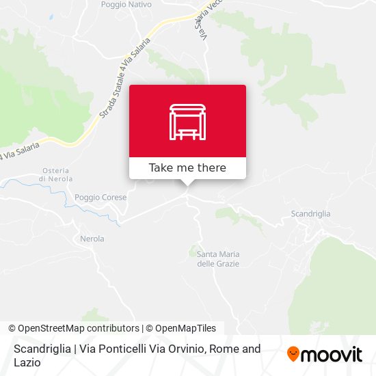 Scandriglia | Via Ponticelli Via Orvinio map