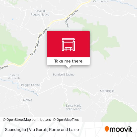 Scandriglia | Via Garofi map