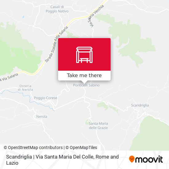 Scandriglia | Via Santa Maria Del Colle map