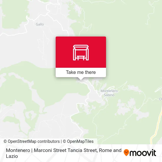 Montenero | Marconi Street Tancia Street map