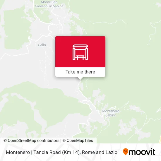Montenero | Tancia Road (Km 14) map