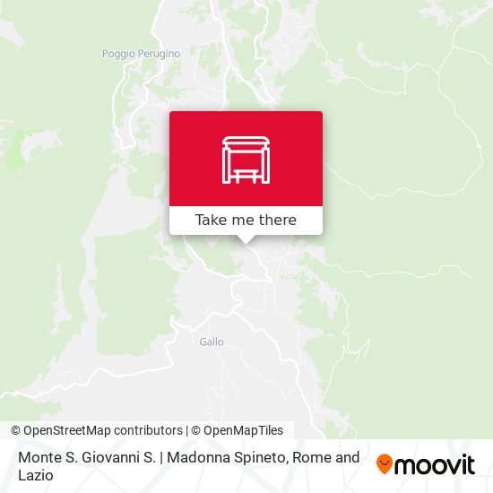 Monte S. Giovanni S. | Madonna Spineto map