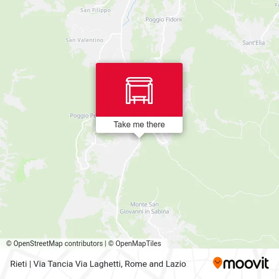 Rieti | Tancia Road Laghetti Road map