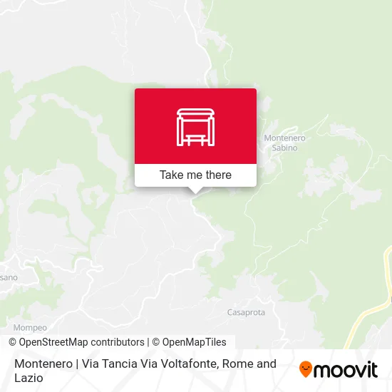 Montenero | Tancia Street Voltafonte Street map