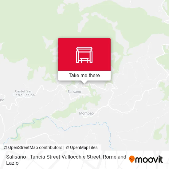 Salisano | Tancia Street Vallocchie Street map