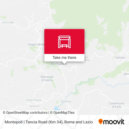 Montopoli | Tancia Road (Km 34) map