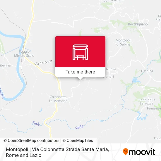 Montopoli | Colonnetta Road Santa Maria Road map