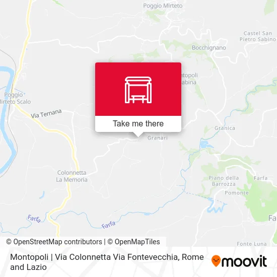 Montopoli | Via Colonnetta Via Fontevecchia map