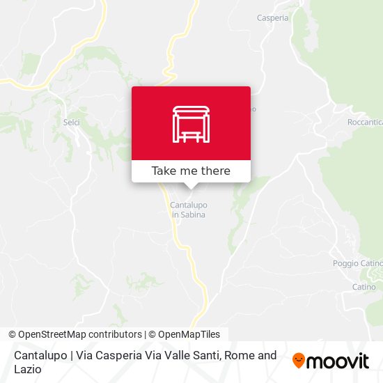 Cantalupo | Via Casperia Via Valle Santi map