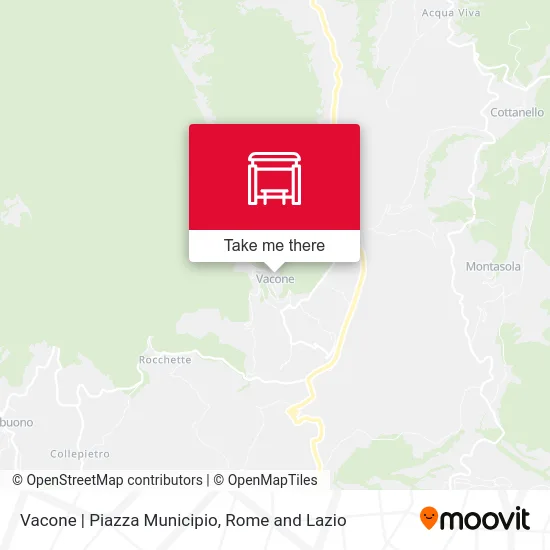 Vacone Town Hall Square map