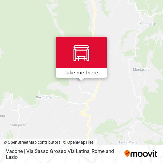 Vacone | Via Sasso Grosso Via Latina map