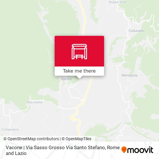 Vacone | Via Sasso Grosso Via Santo Stefano map