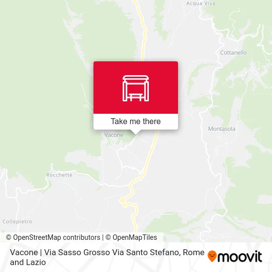 Vacone | Sasso Grosso Street Santo Stefano Street map