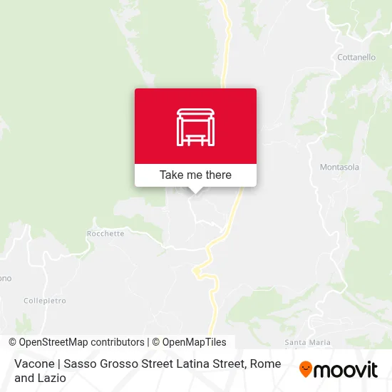 Vacone | Sasso Grosso Street Latina Street map