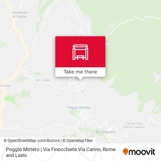 Poggio Mirteto | Via Finocchieto Via Catino map