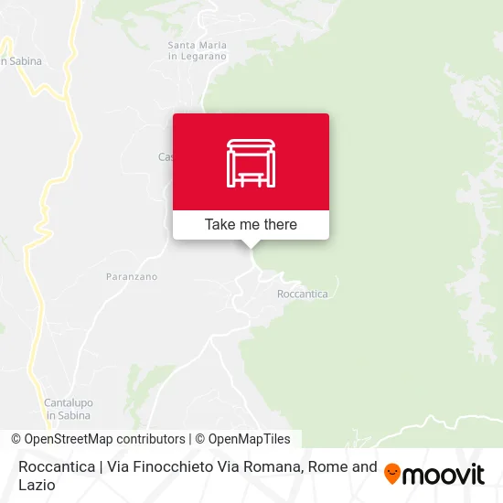 Roccantica | Via Finocchieto Via Romana map